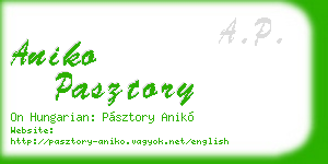 aniko pasztory business card